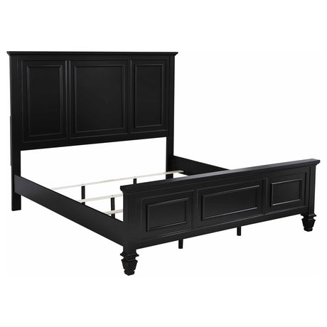 Furniture City Houma - Coaster - Sandy Beach 63-inch Eastern King Wood Panel Bed Black - 201321KEN