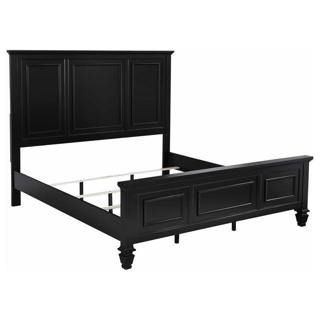 Furniture City Houma - Coaster - Sandy Beach 63-inch Eastern King Wood Panel Bed Black - 201321KEN