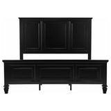 Sandy Beach 63-inch Eastern King Wood Panel Bed Black