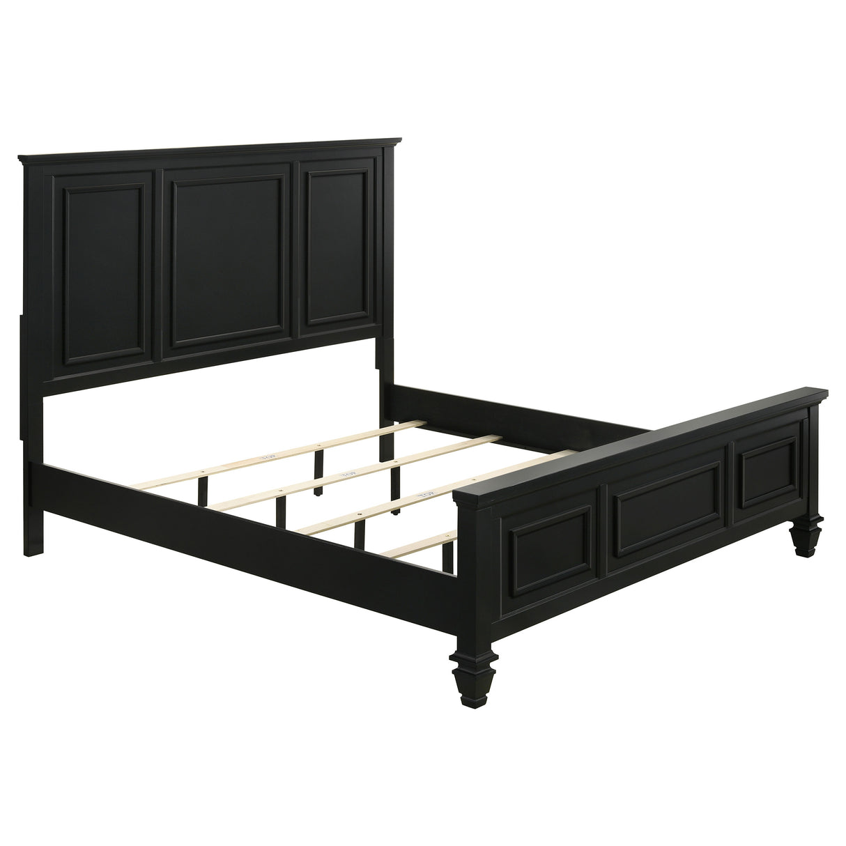 Furniture City Houma - Coaster - Sandy Beach Wood Queen Panel Bed Black - 201321Q