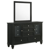 Furniture City Houma - Coaster - Sandy Beach 11-drawer Dresser with Mirror Black - 201323M