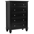 Furniture City Houma - Coaster - Sandy Beach 5-drawer Bedroom Chest Black - 201325
