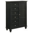 Furniture City Houma - Coaster - Sandy Beach 8-drawer Door Chest Black - 201328