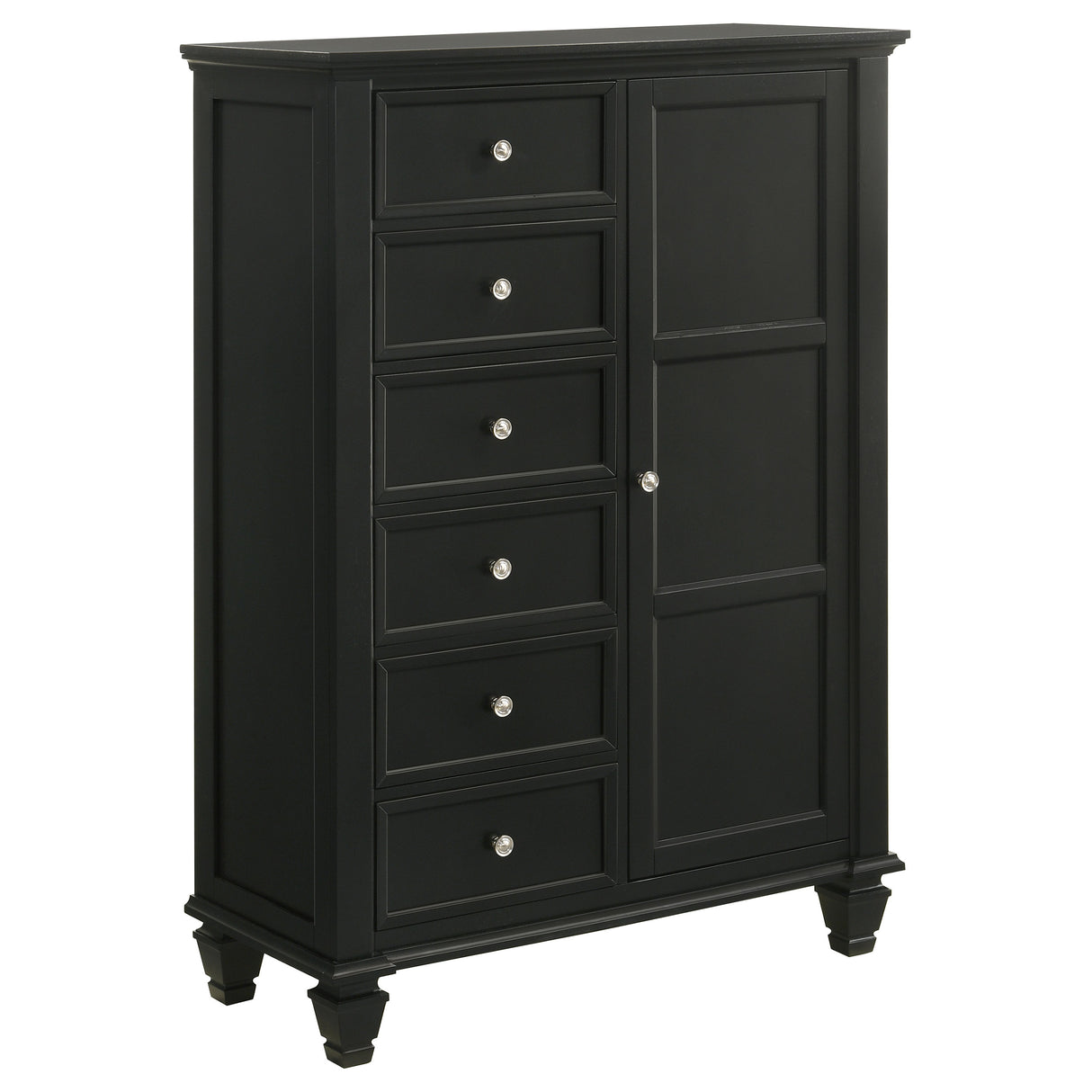 Furniture City Houma - Coaster - Sandy Beach 8-drawer Door Chest Black - 201328