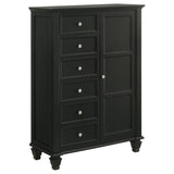 Furniture City Houma - Coaster - Sandy Beach 8-drawer Door Chest Black - 201328