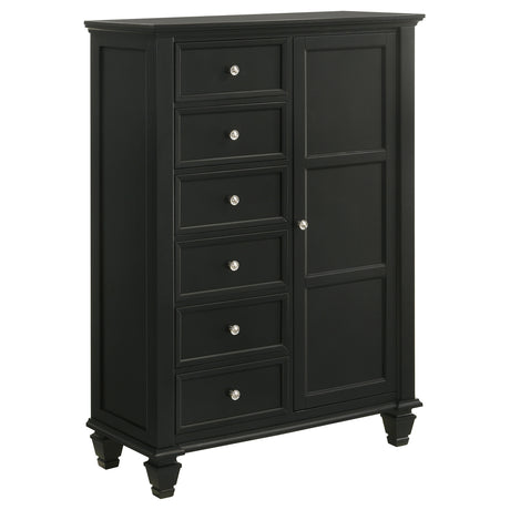 Furniture City Houma - Coaster - Sandy Beach 8-drawer Door Chest Black - 201328