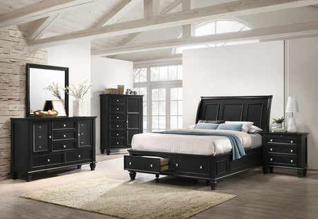 Furniture City Houma - Coaster - Sandy Beach 5-piece Queen Bedroom Set Black - 201329Q-S5