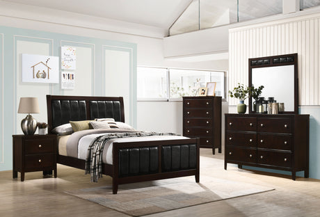 Furniture City Houma - Coaster - Carlton 5-piece Full Bedroom Set Cappuccino - 202091F-S5