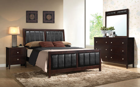 Furniture City Houma - Coaster - Carlton 4-piece Eastern King Bedroom Set Cappuccino - 202091KE-S4