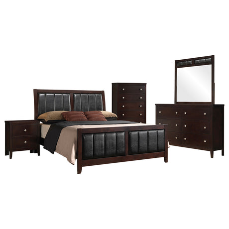 Carlton 5-piece Eastern King Bedroom Set Cappuccino