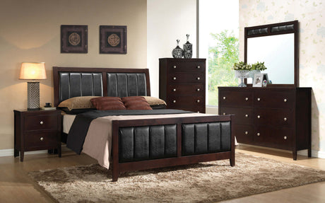 Furniture City Houma - Coaster - Carlton 5-piece Queen Bedroom Set Cappuccino - 202091Q-S5