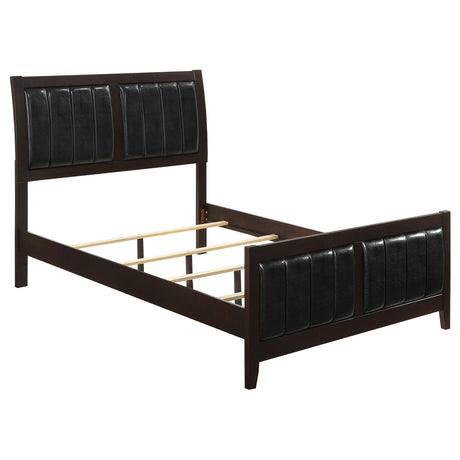 Furniture City Houma - Coaster - Carlton Wood Queen Panel Bed Cappuccino - 202091Q