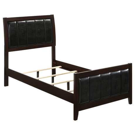 Furniture City Houma - Coaster - Carlton Wood Twin Panel Bed Cappuccino - 202091T
