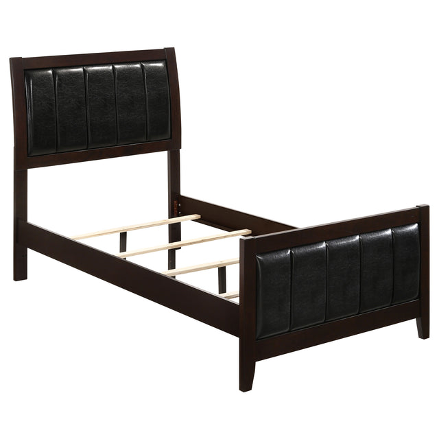 Furniture City Houma - Coaster - Carlton Wood Twin Panel Bed Cappuccino - 202091T