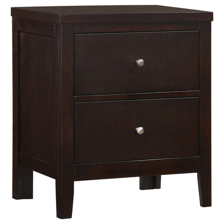 Furniture City Houma - Coaster - Carlton 2-drawer Nightstand Cappuccino - 202092