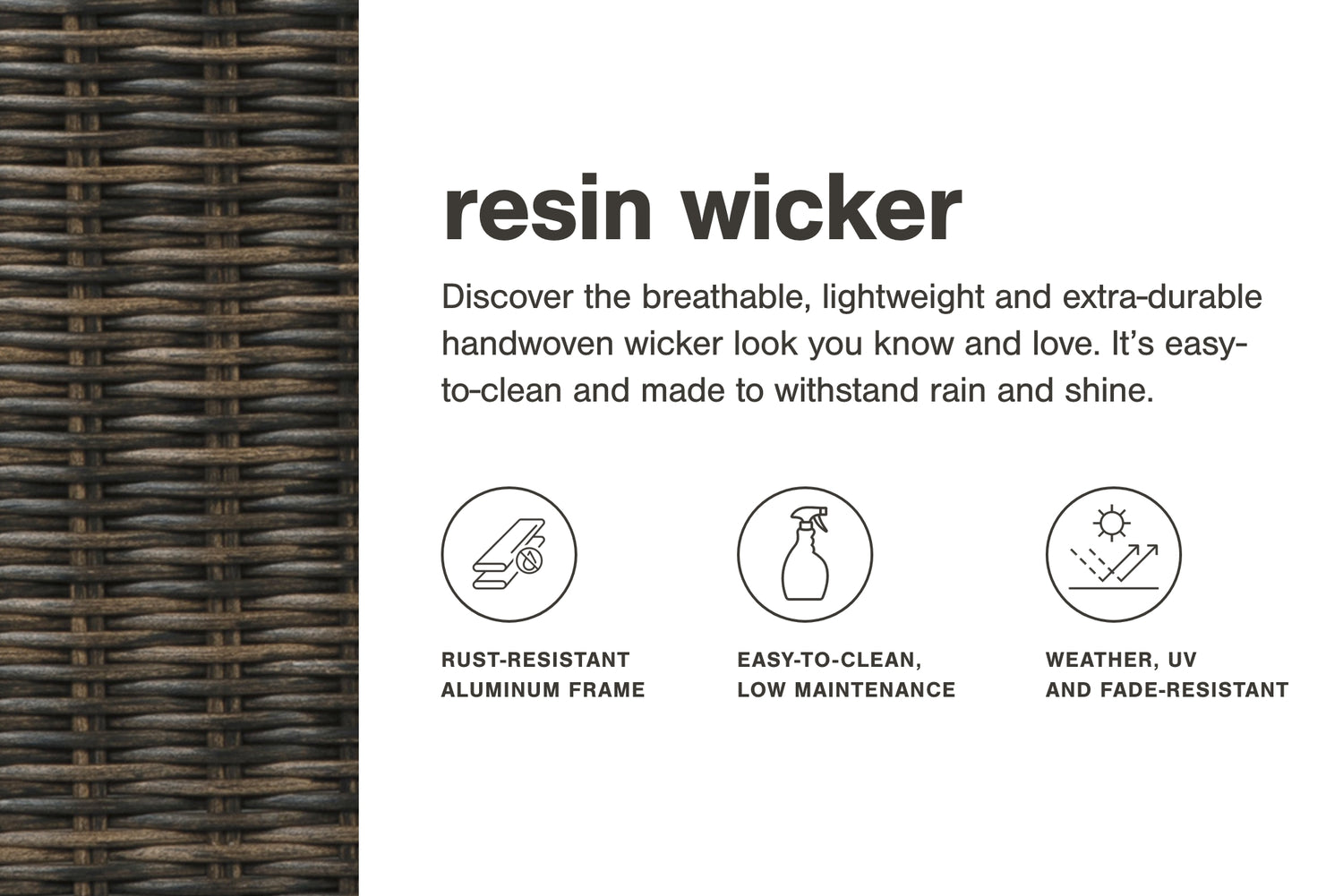 Elite Park Outdoor Loveseat, 2 Lounge Chairs and Coffee Table