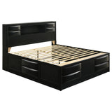 Furniture City Houma - Coaster - Briana Wood Eastern King Storage Bookcase Bed Black - 202701KE