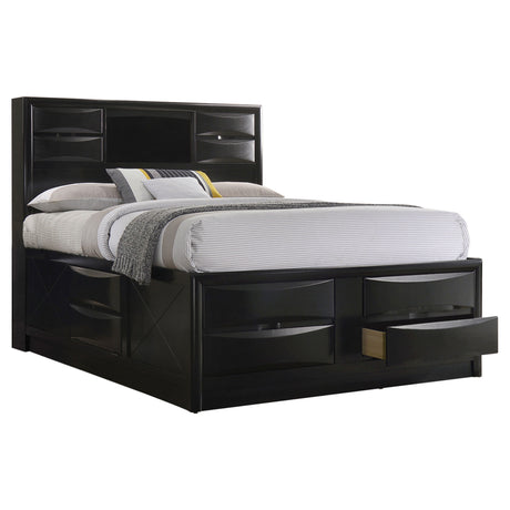 Furniture City Houma - Coaster - Briana Wood California King Storage Bookcase Bed Black - 202701KW