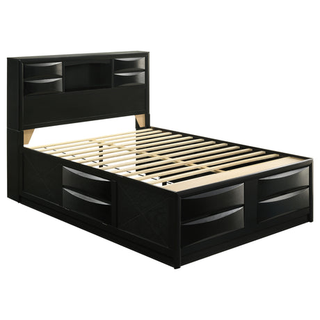 Furniture City Houma - Coaster - Briana Wood Queen Storage Bookcase Bed Black - 202701Q