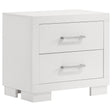 Furniture City Houma - Coaster - Jessica 2-drawer Nightstand Snow White - 202992