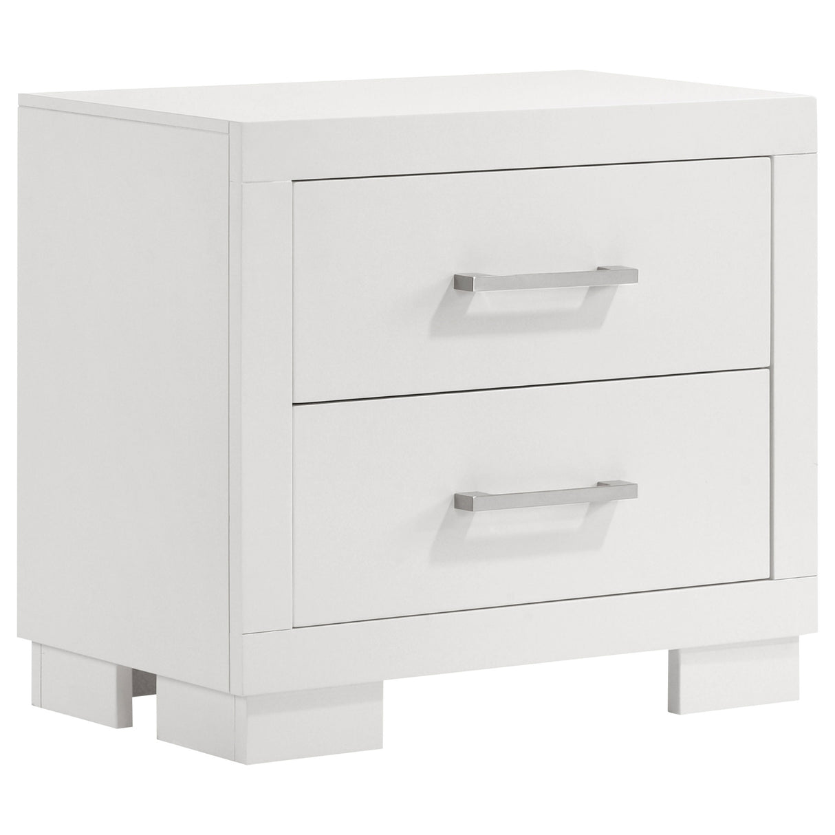 Furniture City Houma - Coaster - Jessica 2-drawer Nightstand Snow White - 202992