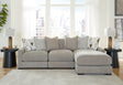Furniture City Houma - Ashley Furniture - Aslan Court 3-Piece Sofa Sectional with Chaise - RAF 3-Piece Sofa Sectional with Chaise / Pebble - 20305S4
