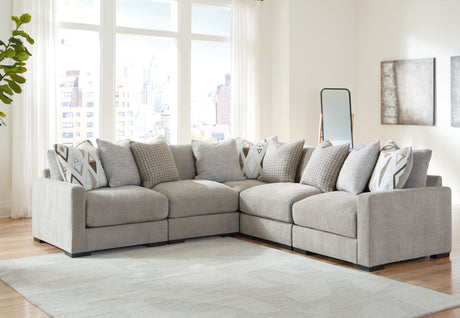 Furniture City Houma - Ashley Furniture - Aslan Court 5-Piece Sectional - RAF 5-Piece Sectional / Pebble - 20305S6