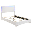 Furniture City Houma - Coaster - Felicity Wood Full LED Panel Bed White High Gloss - 203500F