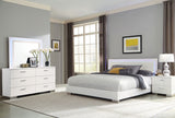 Furniture City Houma - Coaster - Felicity 4-piece Queen Bedroom Set White High Gloss - 203500Q-S4L
