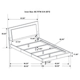 Felicity Wood Queen LED Panel Bed White High Gloss