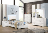 Furniture City Houma - Coaster - Felicity 5-piece Twin Bedroom Set White High Gloss - 203500T-S5L
