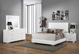 Furniture City Houma - Coaster - Felicity 4-piece Queen Bedroom Set White High Gloss - 203501Q-S4
