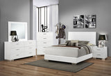 Furniture City Houma - Coaster - Felicity 5-piece Queen Bedroom Set White High Gloss - 203501Q-S5