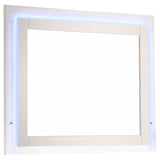 Furniture City Houma - Coaster - Felicity Wood LED Dresser Mirror White High Gloss - 203504LED
