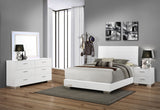 Felicity Wood LED Dresser Mirror White High Gloss