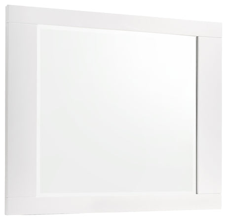 Furniture City Houma - Coaster - Felicity Dresser Mirror White High Gloss - 203504