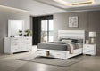 Furniture City Houma - Coaster - Felicity 4-piece Eastern King Platform Bedroom Set White - 203510KE-S4