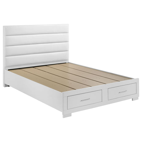 Furniture City Houma - Coaster - Felicity Eastern King Storage Bed White High Gloss - 203510KE