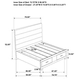 Felicity California King Storage Bed White High Gloss
