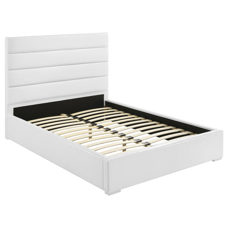 Furniture City Houma - Coaster - Felicity 53-inch Upholstered Full Platform Bed White - 203511F