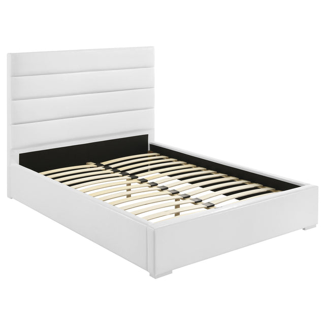 Furniture City Houma - Coaster - Felicity 53-inch Upholstered Full Platform Bed White - 203511F