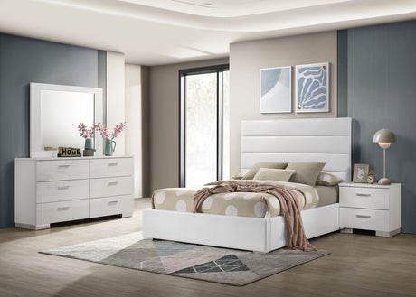 Furniture City Houma - Coaster - Felicity 4-piece Twin Bedroom Set White High Gloss - 203511T-S4