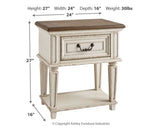 Realyn - One Drawer Night Stand - Chipped White