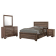 Furniture City Houma - Coaster - Kauffman 4-piece Queen Bedroom Set Washed Taupe - 204190Q-S4