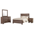 Furniture City Houma - Coaster - Kauffman 4-piece Eastern King Bedroom Set Washed Taupe - 204191KE-S4