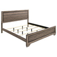 Furniture City Houma - Coaster - Kauffman Wood Eastern King Panel Bed Washed Taupe - 204191KE