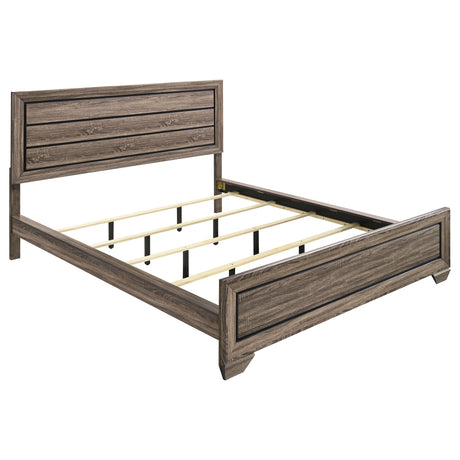 Furniture City Houma - Coaster - Kauffman Wood California King Panel Bed Washed Taupe - 204191KW