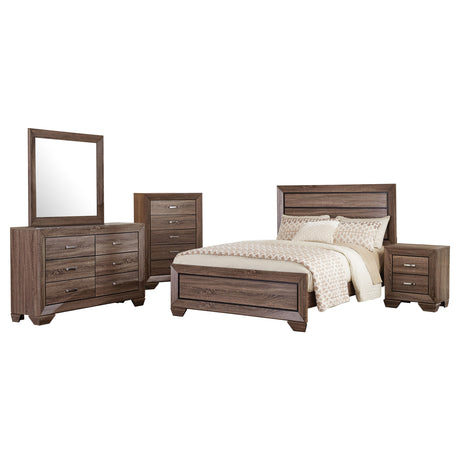 Furniture City Houma - Coaster - Kauffman 5-piece Queen Bedroom Set Washed Taupe - 204191Q-S5