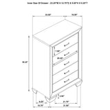 Kauffman 5-drawer Bedroom Chest Washed Taupe