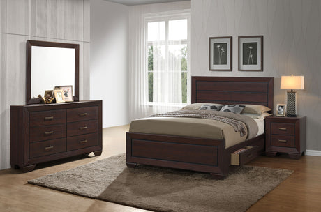 Furniture City Houma - Coaster - Kauffman 4-piece Eastern King Bedroom Set Dark Cocoa - 204390KE-S4